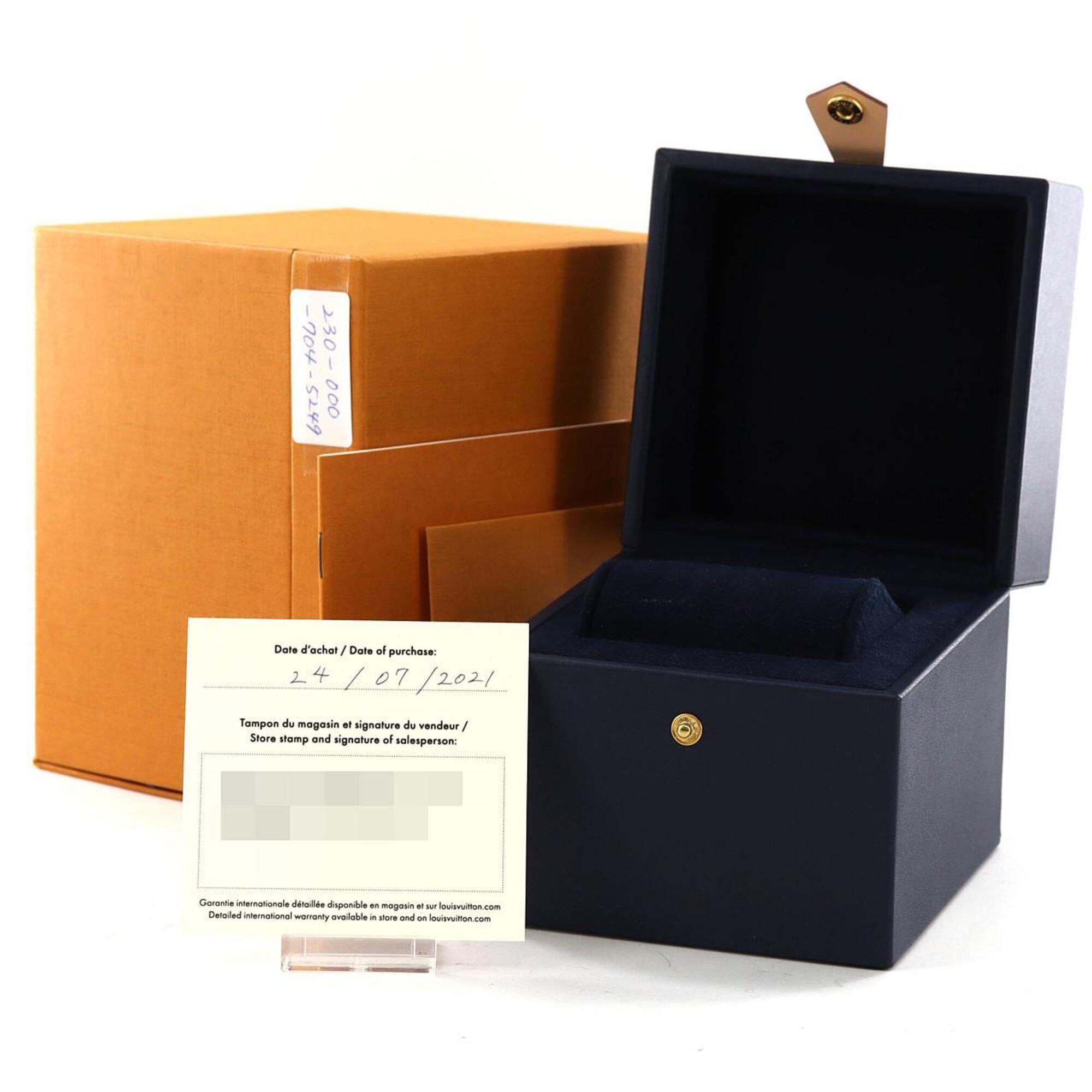 Louis Vuitton Tambour Monogram QA115 SS Quartz Watch — Good