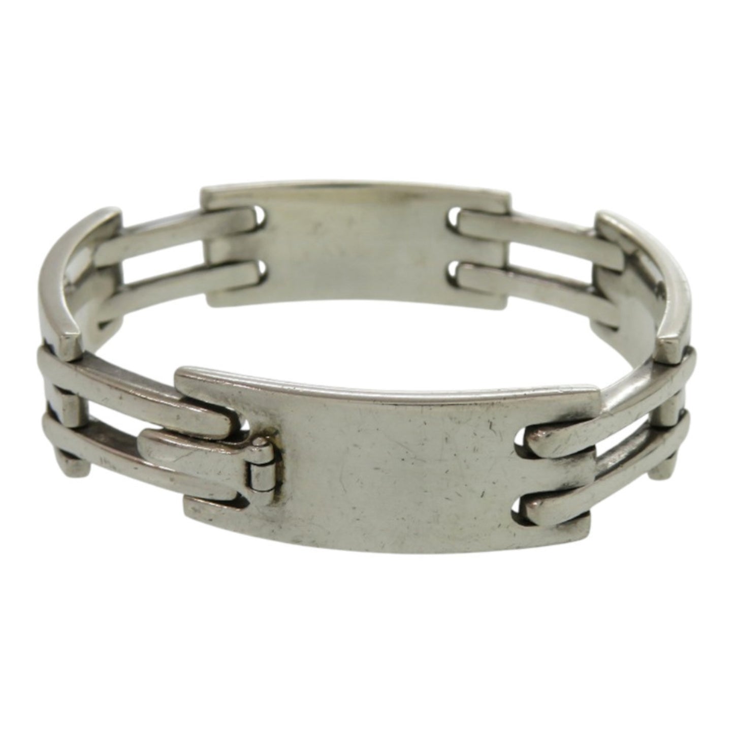 Gucci logo plate silver 925 bracelet 0520GUCCI