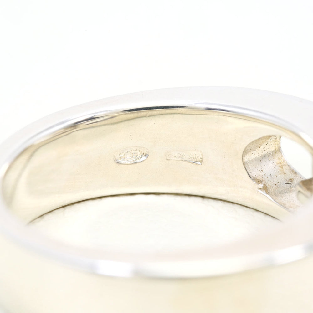 Gucci Double G Logo Silver Ring, Total Weight 6.2g, Like New Condition — Like New