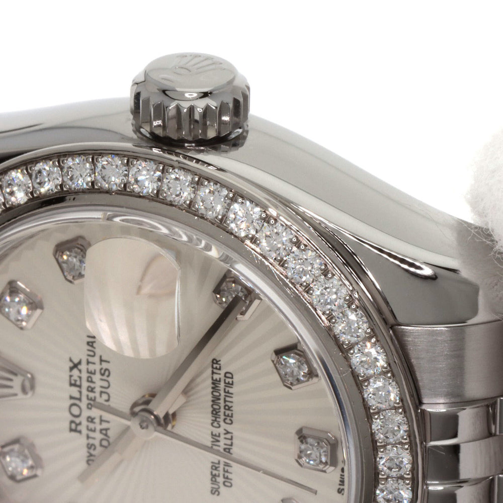 Rolex 179384G Datejust 10-Piece Diamond Bezel Watch in Stainless Steel/SS/18K White Gold with Diamonds, Women's — Good