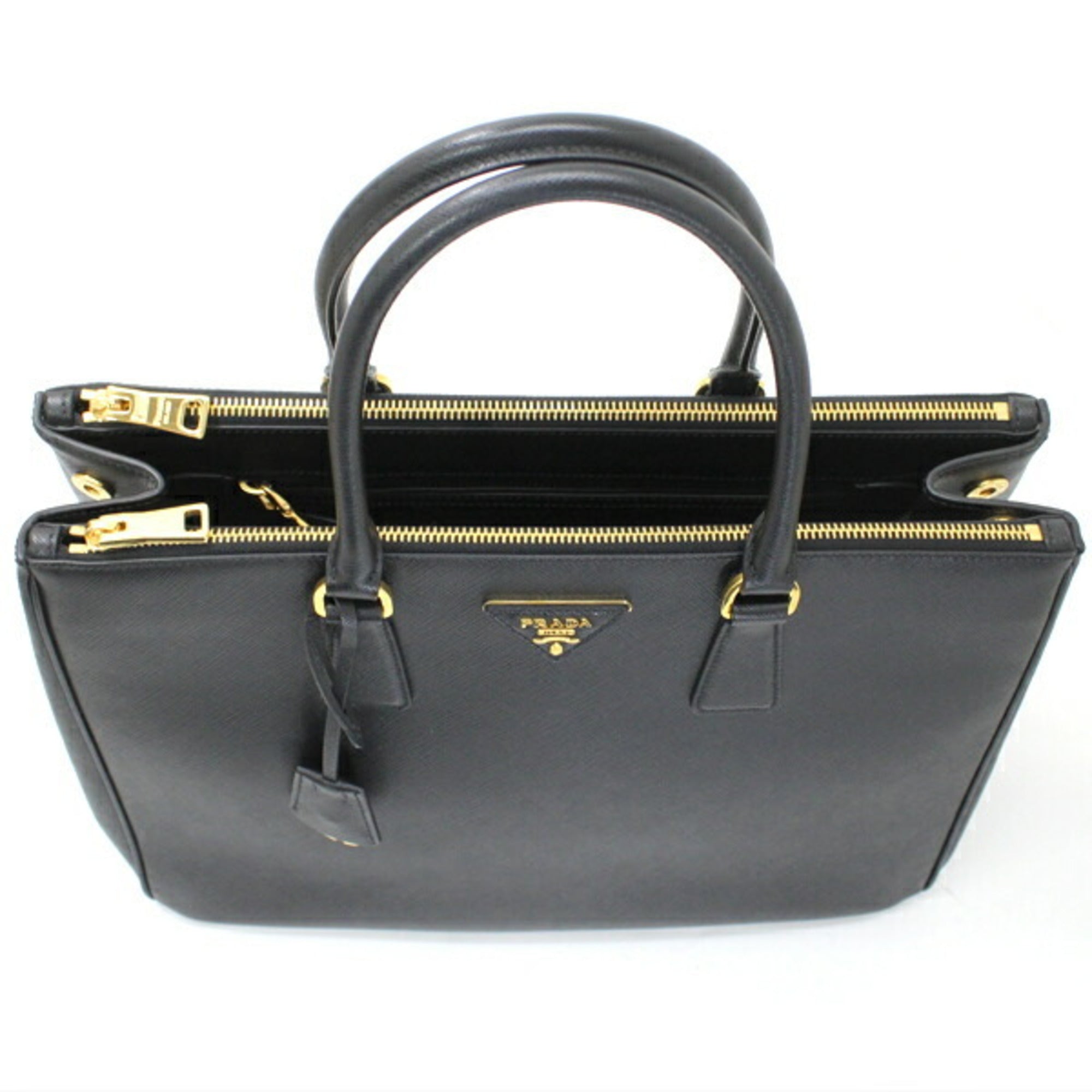 Prada Galleria handbag, tote bag, shoulder Saffiano leather, black, women's, 1BA786 NERO T5896 — New - Store Return