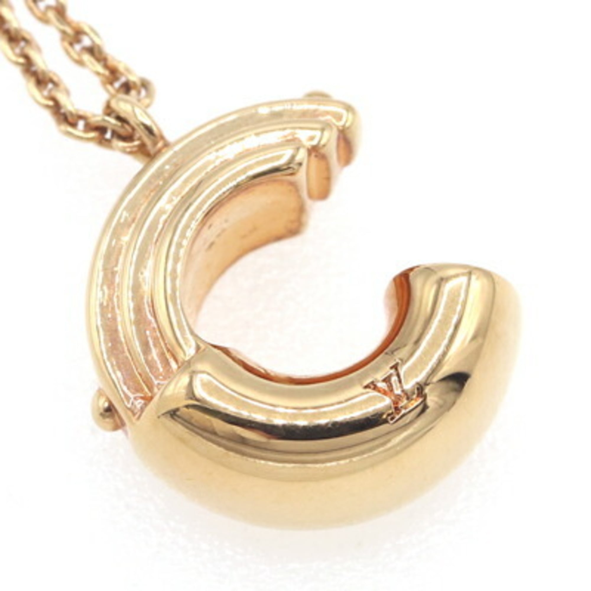 Louis Vuitton Necklace LV&ME C M61058 Gold Metal Pendant Women's Initial Alphabet LOUIS VUITTON — Like New