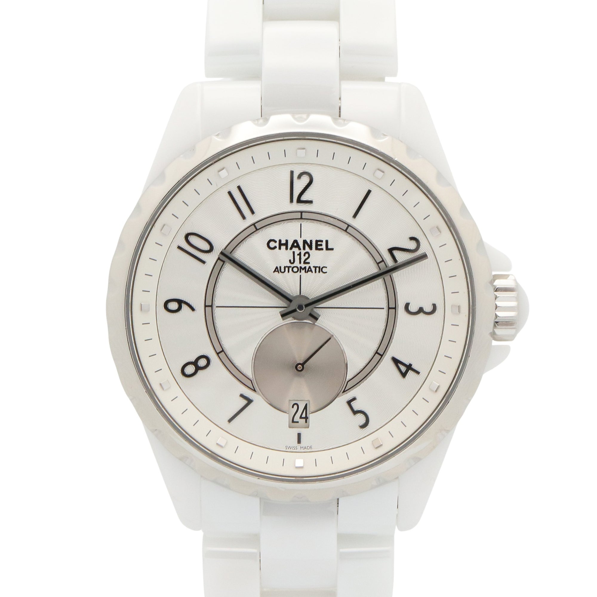 Chanel J12-365 Ceramic Men's Watch, White (H3837) — Very Good