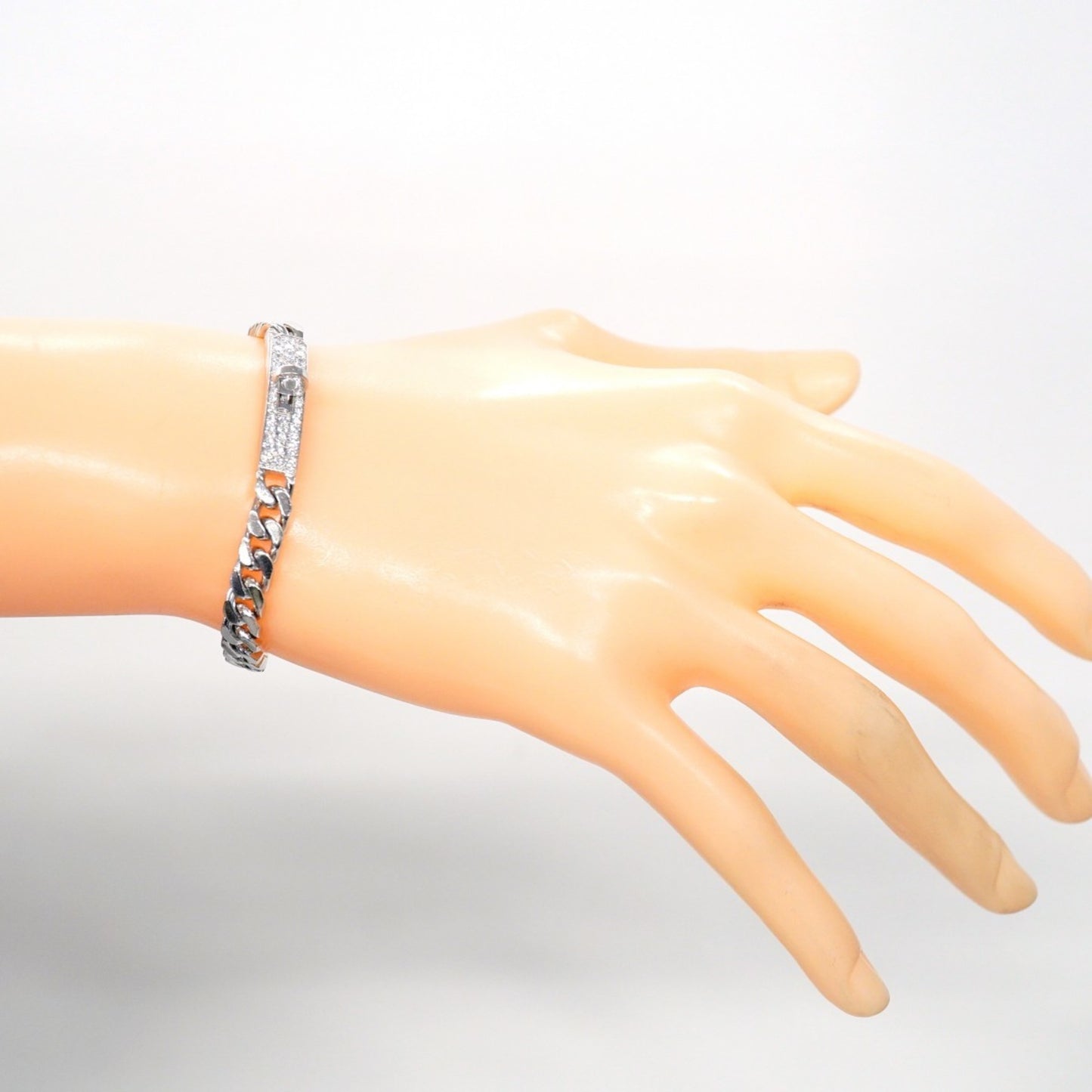 Hermes Kelly Gourmet Bracelet 18KWG White Gold Diamond Women's