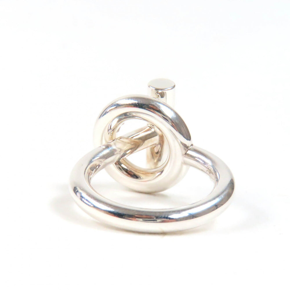 HERMES Echappé MM AG925 Ring (22BD167184), 2022 model, Silver, Size 51 (Japanese size equivalent), with box, Made in Italy, Weight: 9.9g, Women's — Like New
