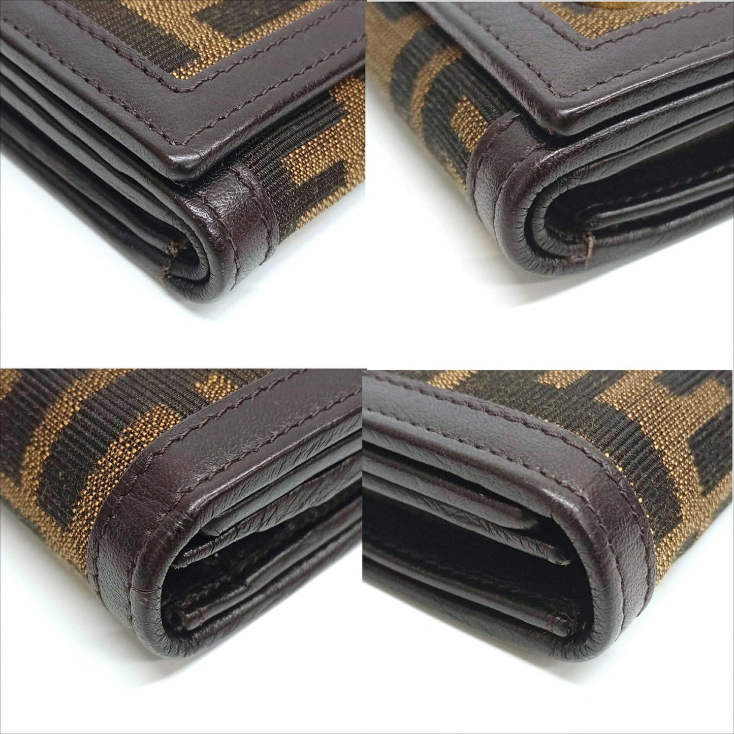 FENDI Zucca pattern long wallet, tri-fold L-shaped Fendi wallet