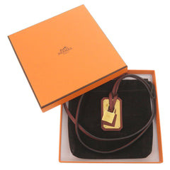Hermes Like new Hermès O'Kelly GM Swift Rouge H Leather Pendant Necklace in Red with Gold Hardware and Z Stamp (Made 2021) 1564 — Like New