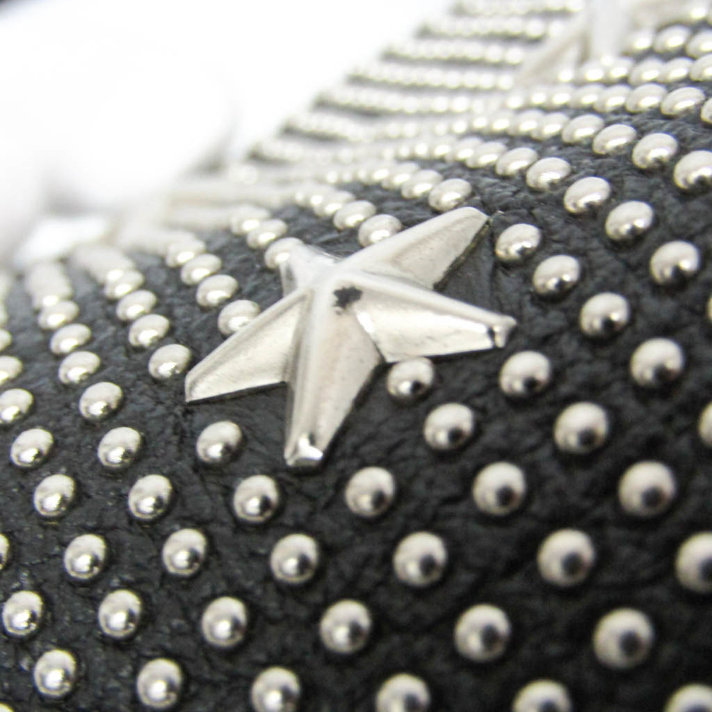 Jimmy Choo Pimlico Star Studs And Dot Studs Men,Women Leather Tote Bag Black