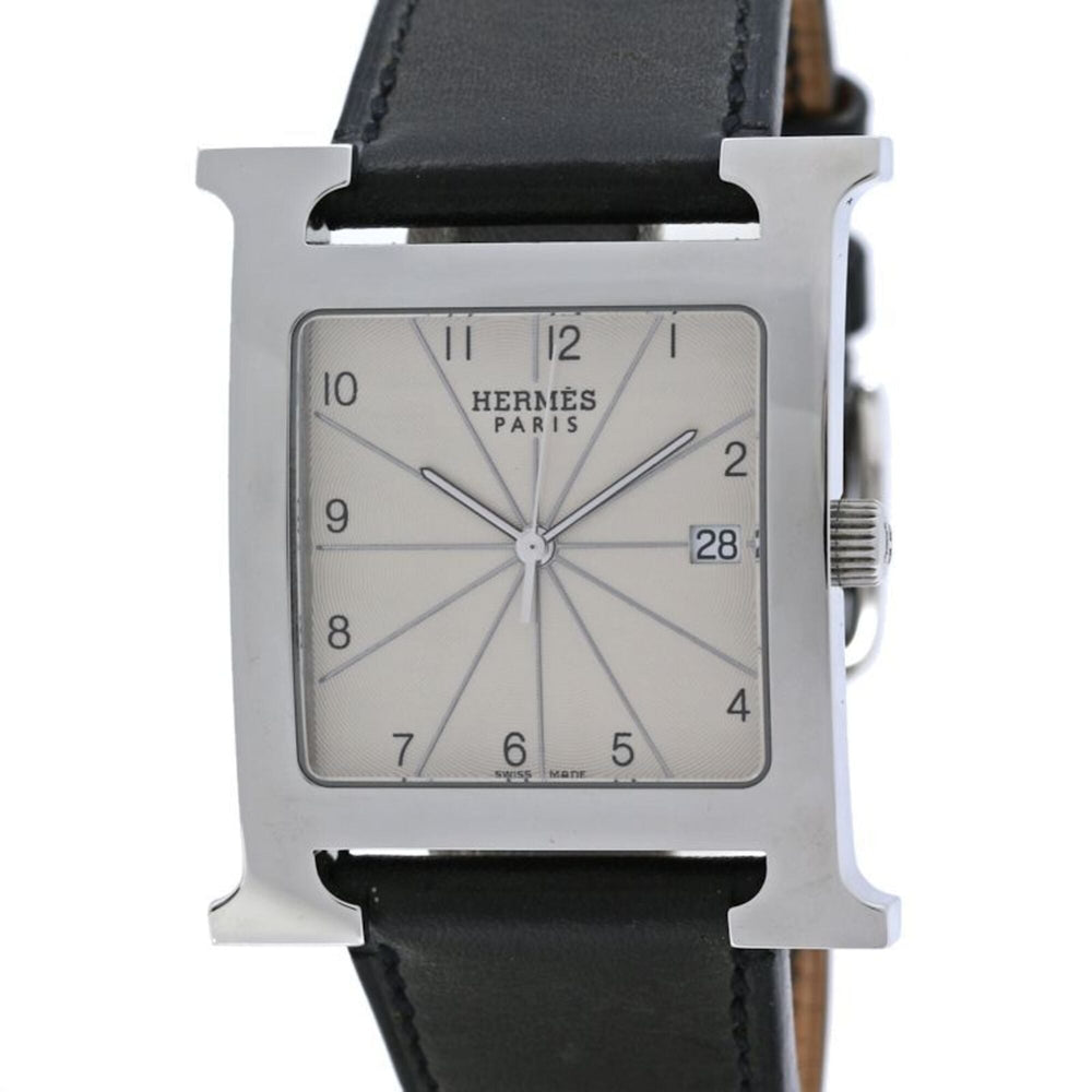 HERMES H-Watch HH1.810.260 VBN Men's Watch Stainless Steel x Cowhide Leather 40569 — Very Good