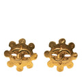 CHANEL Coco Mark Vintage Earrings, Gold Plated, Women's