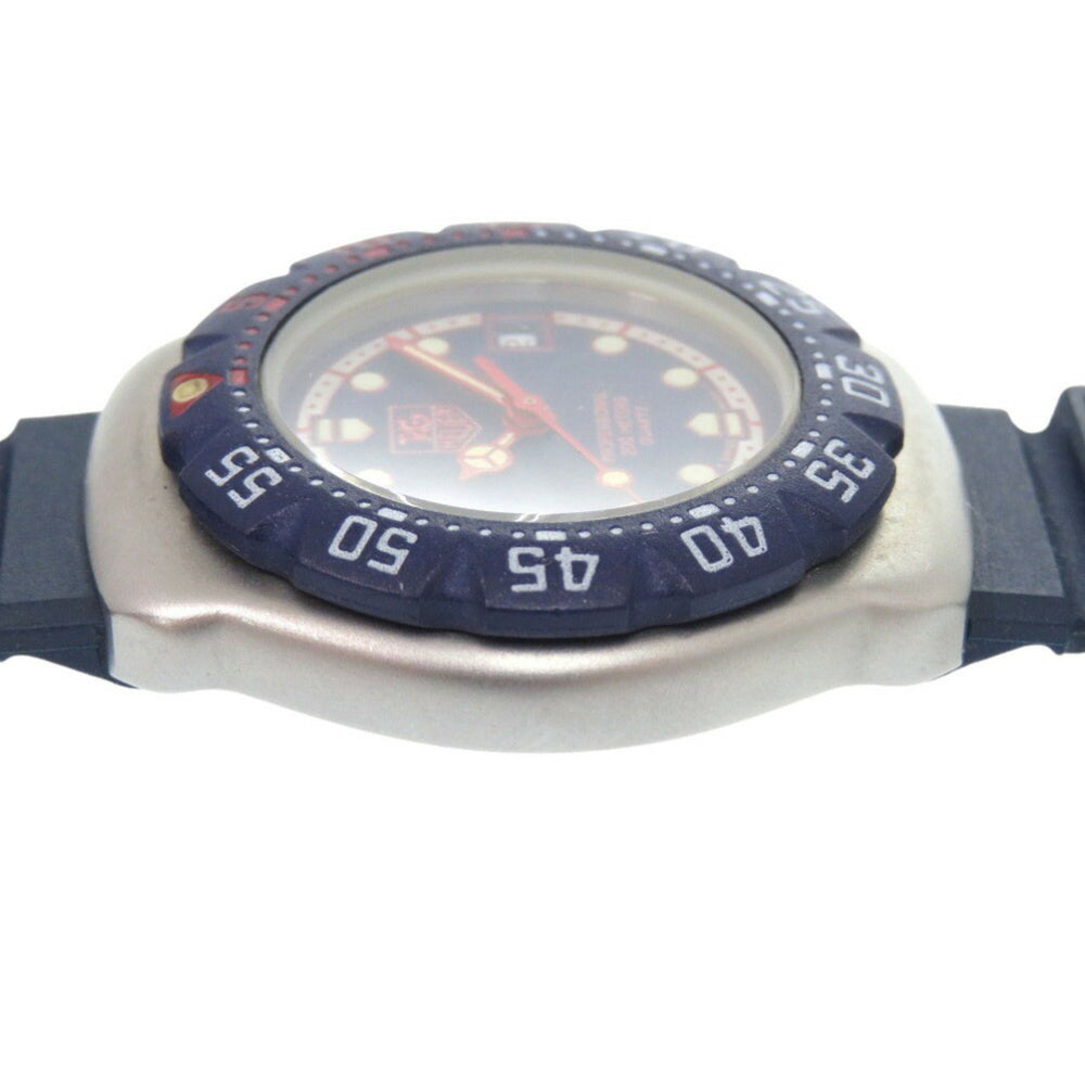 TAG Heuer Formula 1 370.508 Stainless Steel Rubber Navy Quartz Wristwatch 1911 HEUER — Very Good