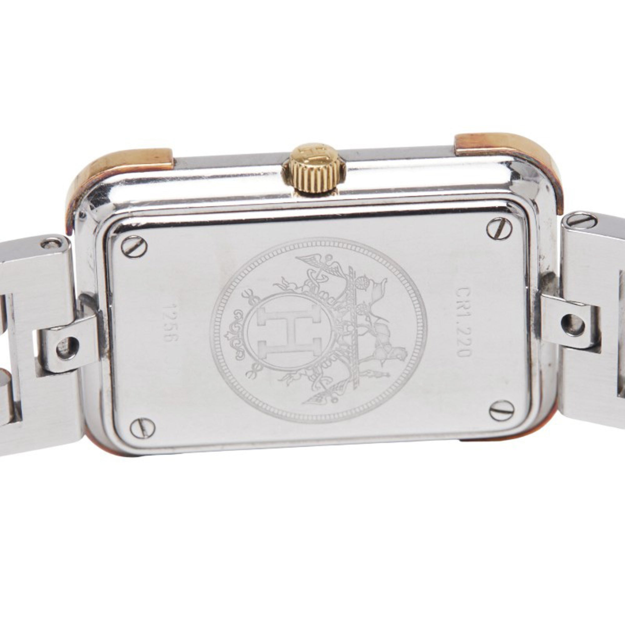 Hermès Cloiseur Watch CR1.220 Quartz Gold Dial Stainless Steel Plated Women's HERMES — Good