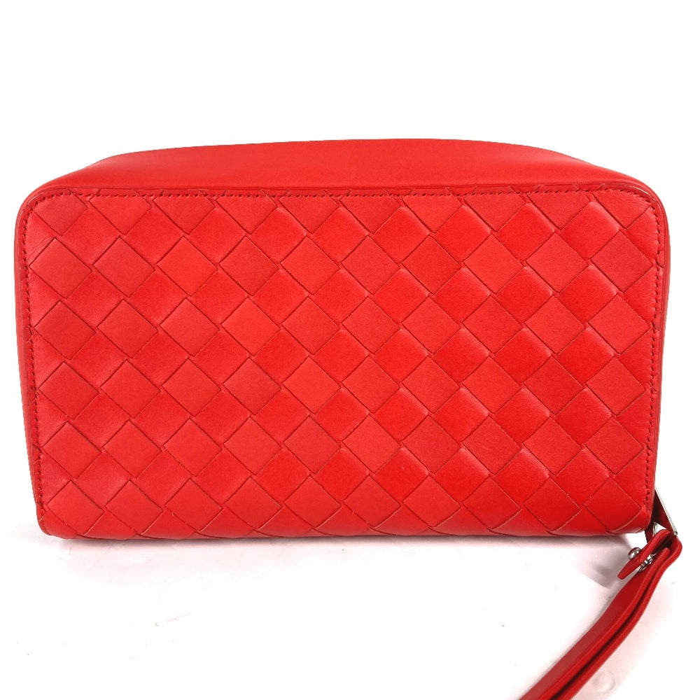 BOTTEGA VENETA 650524 Bag Cluch Bag with strap Clutch bag Tomato Red — Like New