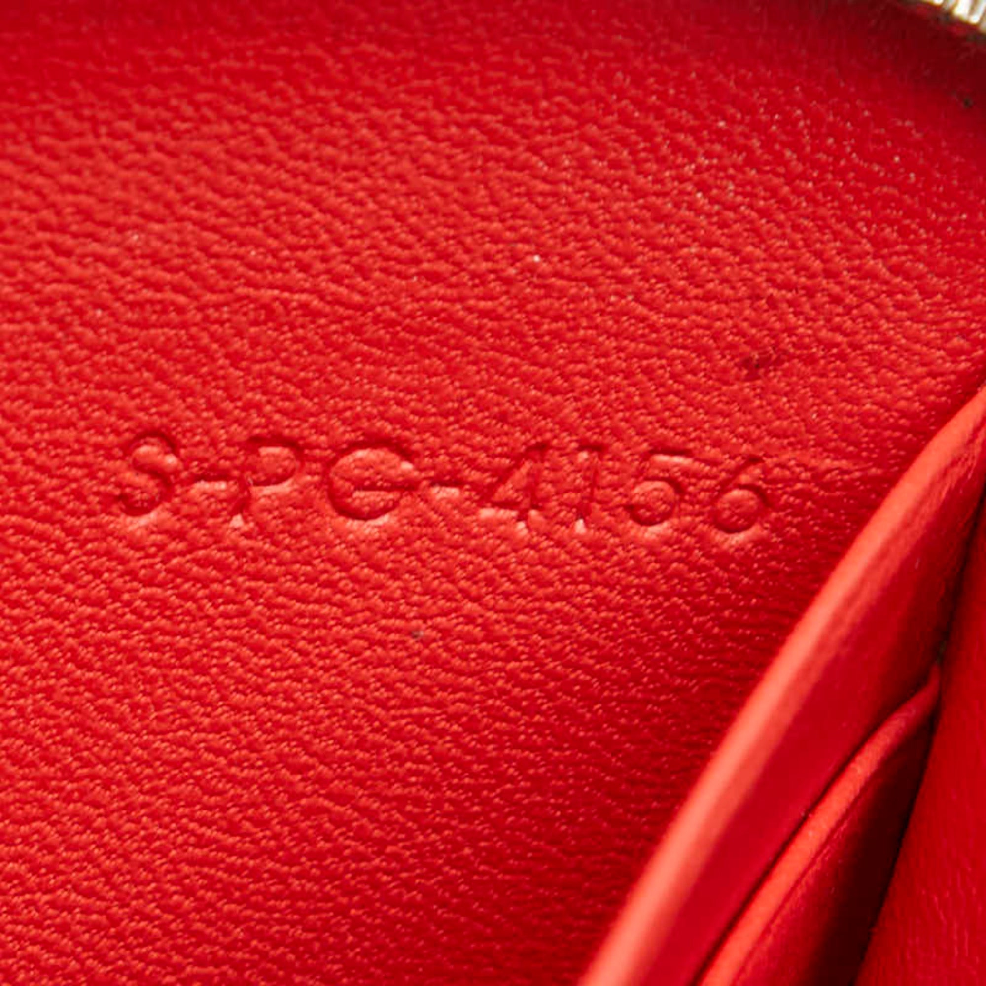 Celine long wallet with round zipper, beige leather, women's.