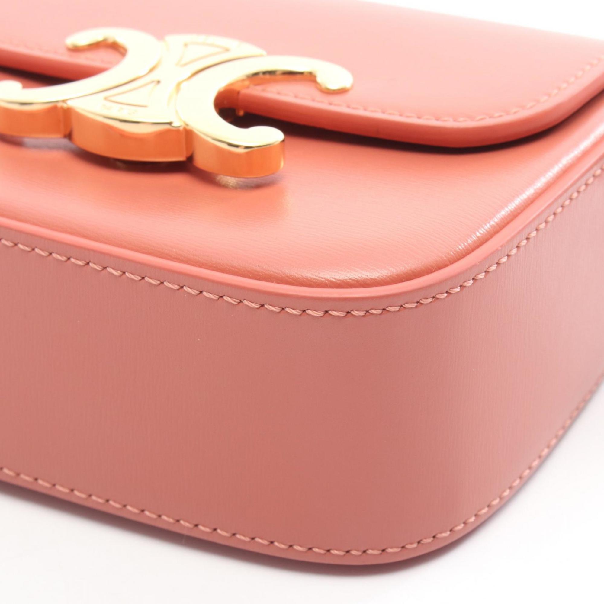 Celine Mini Claude Shoulder Bag, Leather, Women's, Orange, 101513DPV