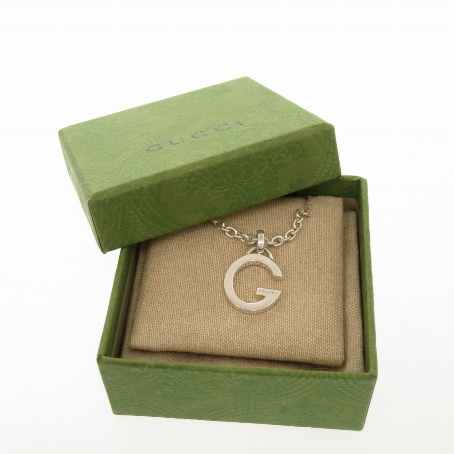 Gucci G Silver 925 Necklace 0372 GUCCI
