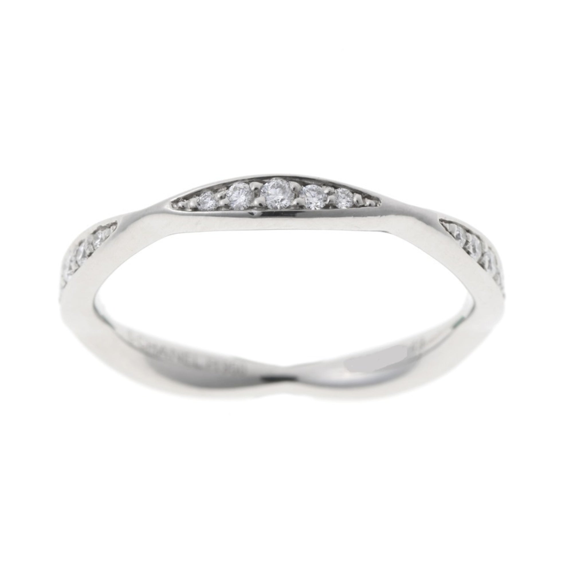 Chanel Camellia Collection Eternity Ring, Full Diamond, Pt950 Platinum, Size #9 — Like New