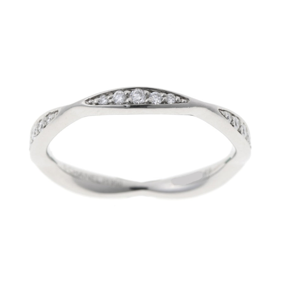 Chanel Camellia Collection Eternity Ring, Full Diamond, Pt950 Platinum, Size #9 — Like New