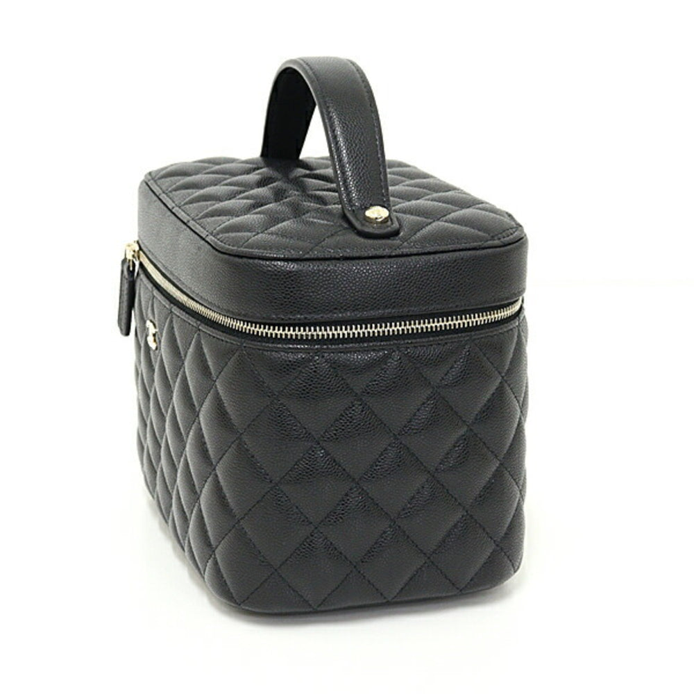 CHANEL Timeless Classic Vanity Bag Caviar Skin AP2573 Black Matelasse Unused F-04622 — New - Store Return