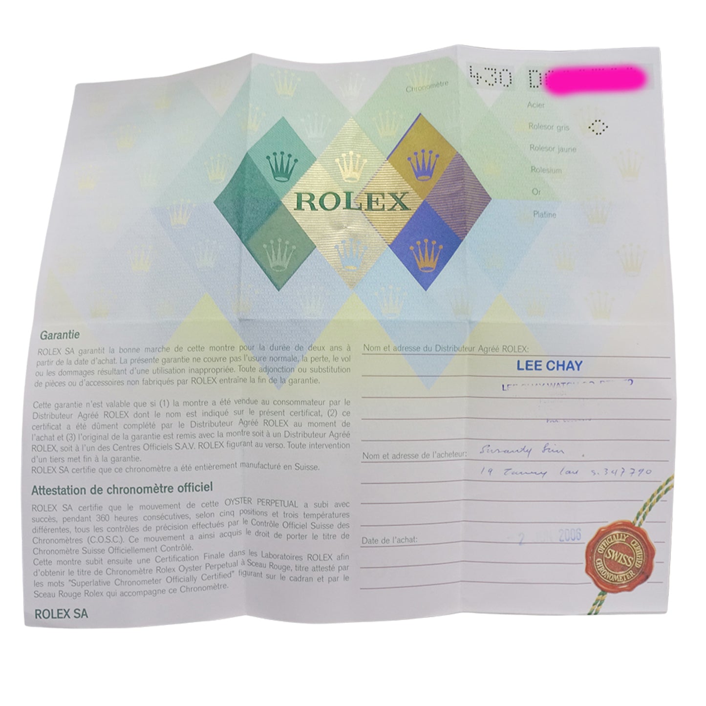 Rolex Datejust 179174, D-serial, Women's Automatic Watch, Stainless Steel, White Gold, Silver, White, Overhauled and Polished