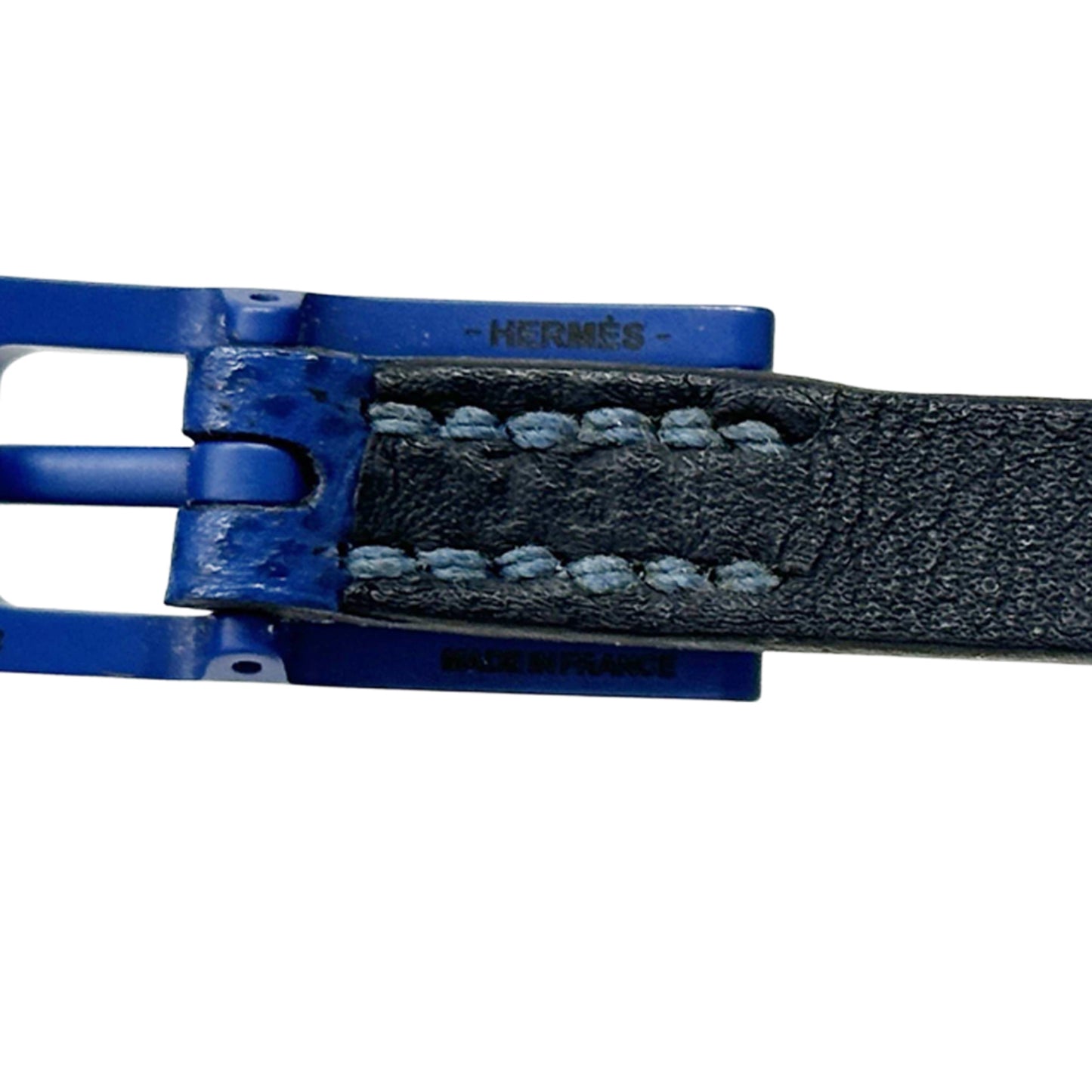 Hermes Hermès B-Api Double Tour Bracelet for Men and Women, Blue Navy Leather, Reversible, Casual, T-Stamped