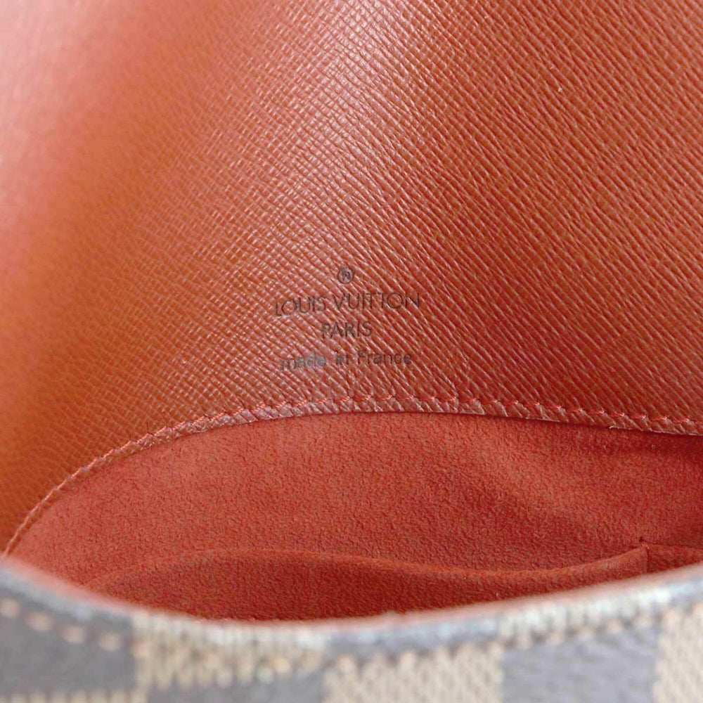 Louis Vuitton Damier Musette Shoulder Handbag, Ebene Brown, N51302, Gold Hardware — Like New