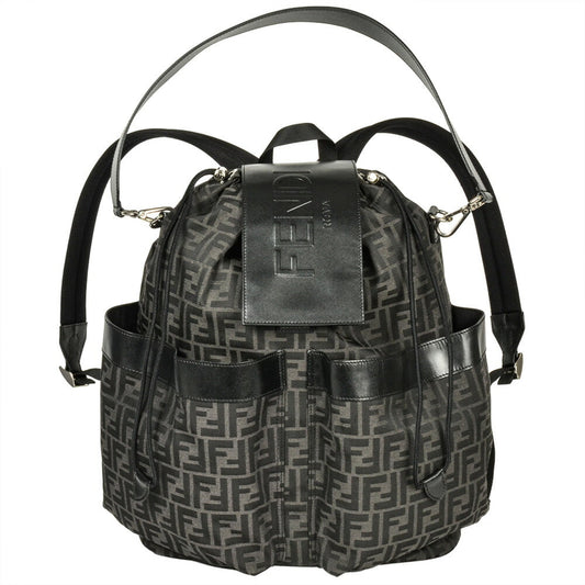 Fendi Strike Large Zucca Backpack 7VZ056AG0MF0NPN Black FF Jacquard