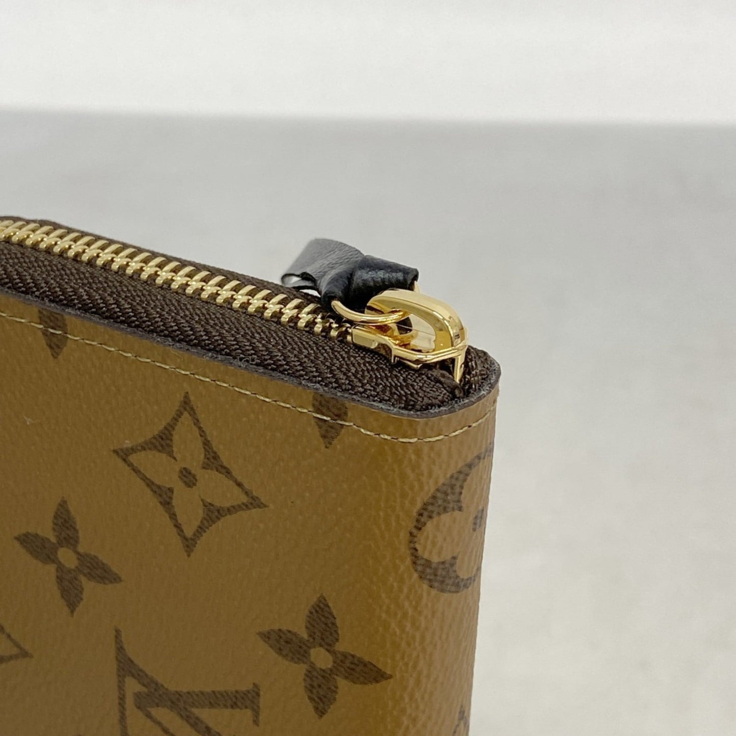 Louis Vuitton Monogram Reverse Portefeuille Clemence Long Wallet M82336 Brown Women's