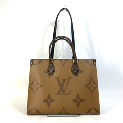 LOUIS VUITTON Monogram Giant On the Go MM 2-Way Shoulder Bag/Tote Bag (M45321) in Canvas, Brown, Like New — Like New