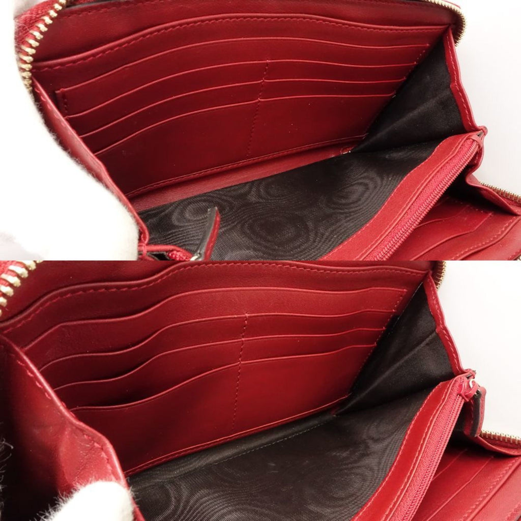 GUCCI Micro Guccissima Travel Case 544250, Organizer Multi-Case, Leather, Red, Women's, 181879