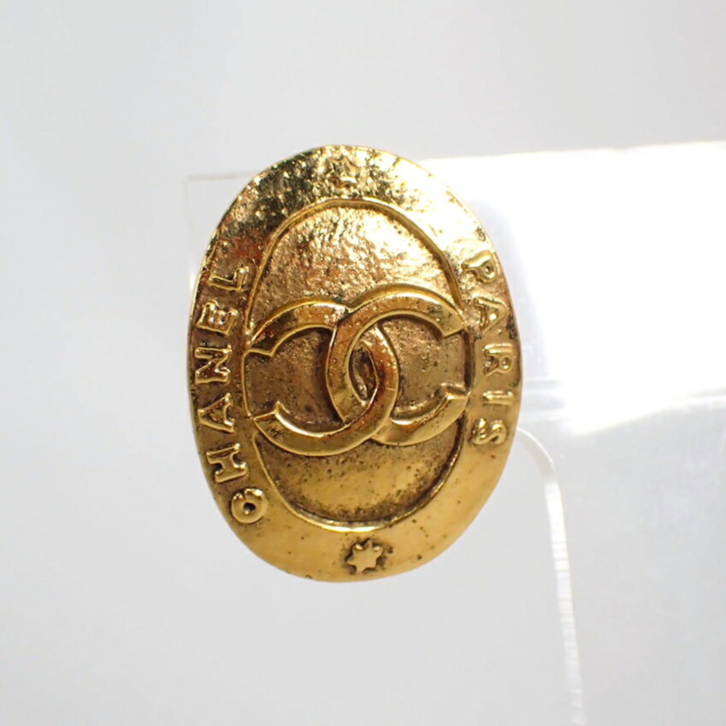 CHANEL Gold Coco Mark Earrings