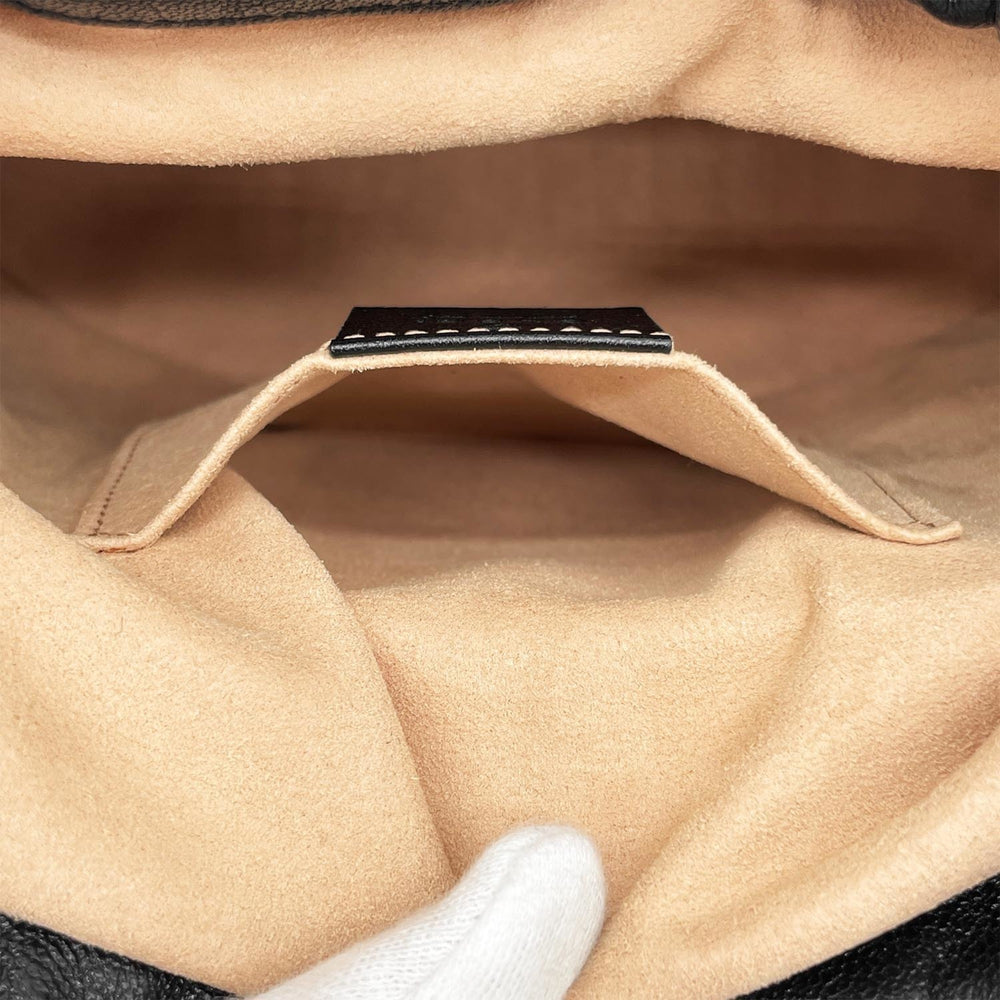 GUCCI Horsebit 1955 Bucket Drawstring Shoulder Bag, Leather, Black, Women's — Like New