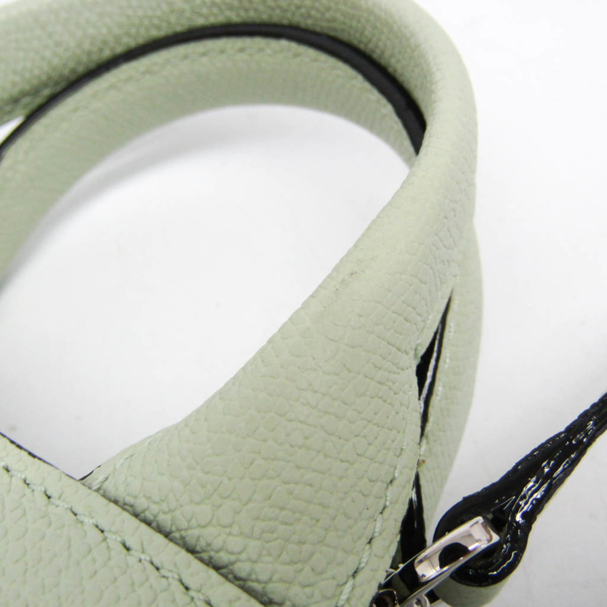 Valextra Boxy Micro WBBX0037028LRL99VN Women's Leather Handbag,Shoulder Bag Light Green — Like New