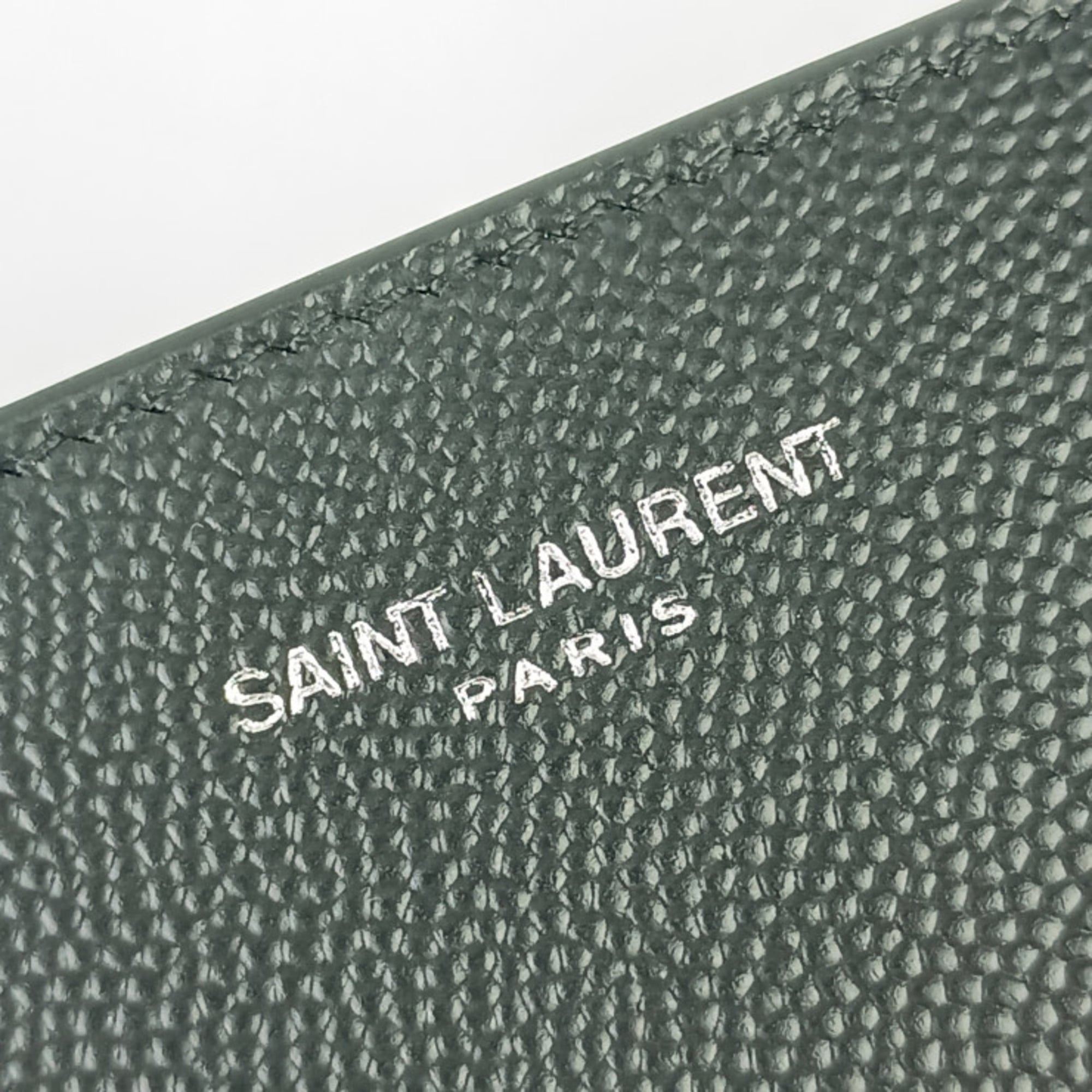 SAINT LAURENT Bi-fold Wallet 396307 Black Leather Men's Wallet/Coin Case