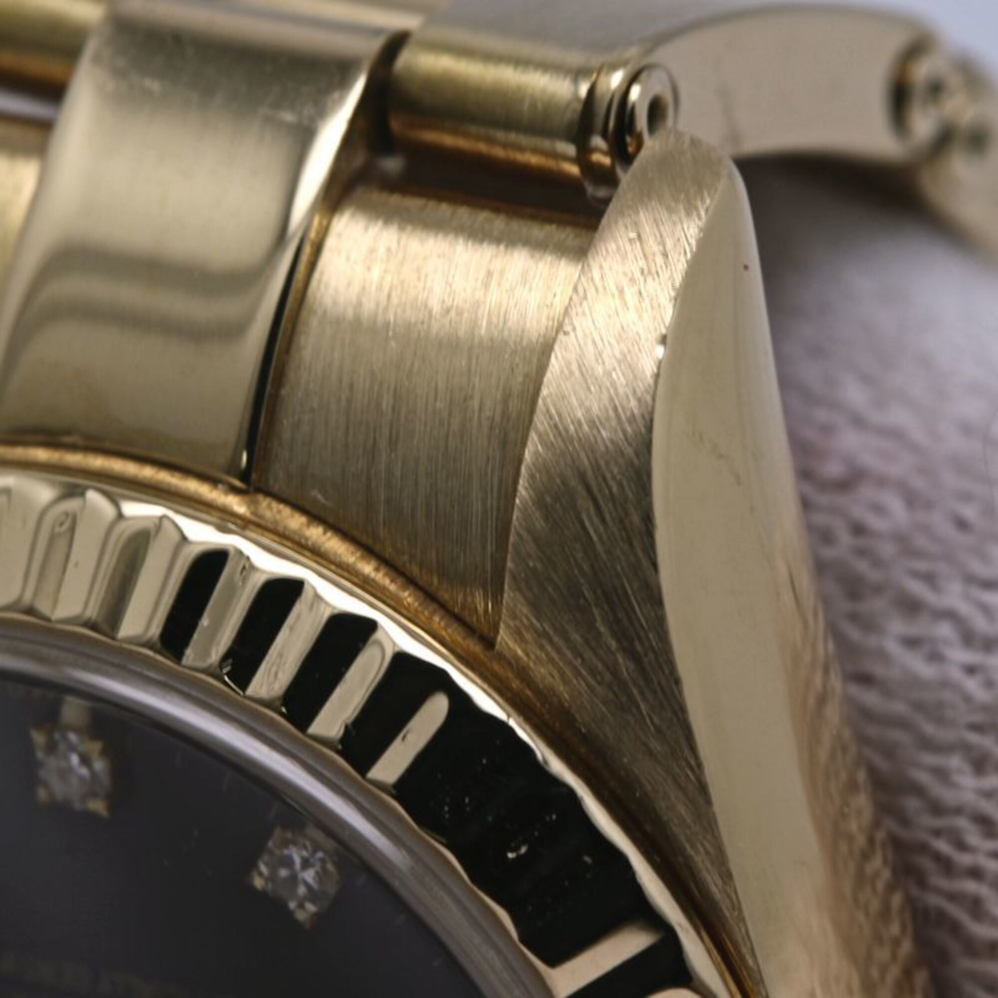 ROLEX Oyster Perpetual 11P Diamond 67198G Women's Watch 18K Yellow Gold 40582 — Good