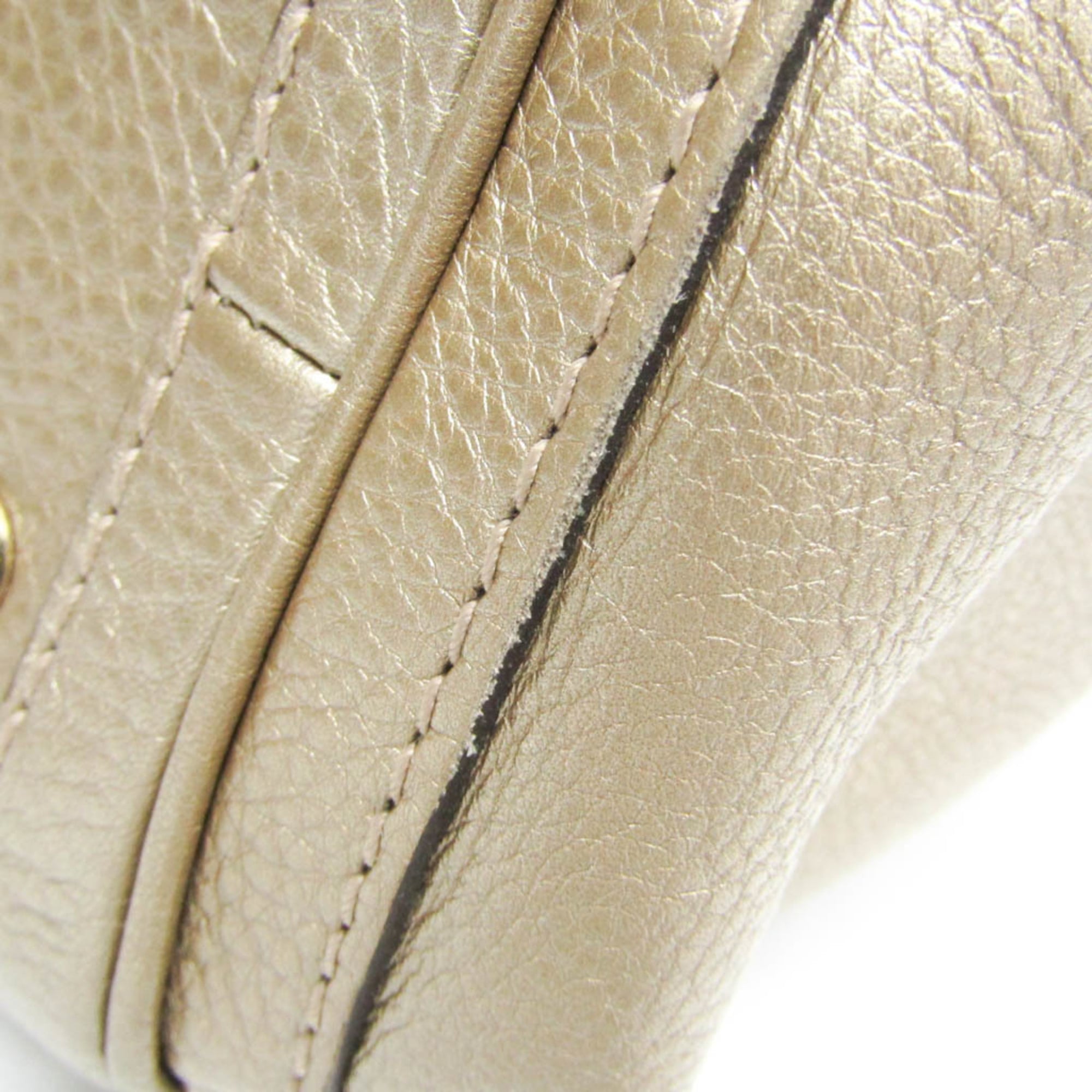 Gucci Bella 282300 Women's Leather Handbag,Shoulder Bag Gold