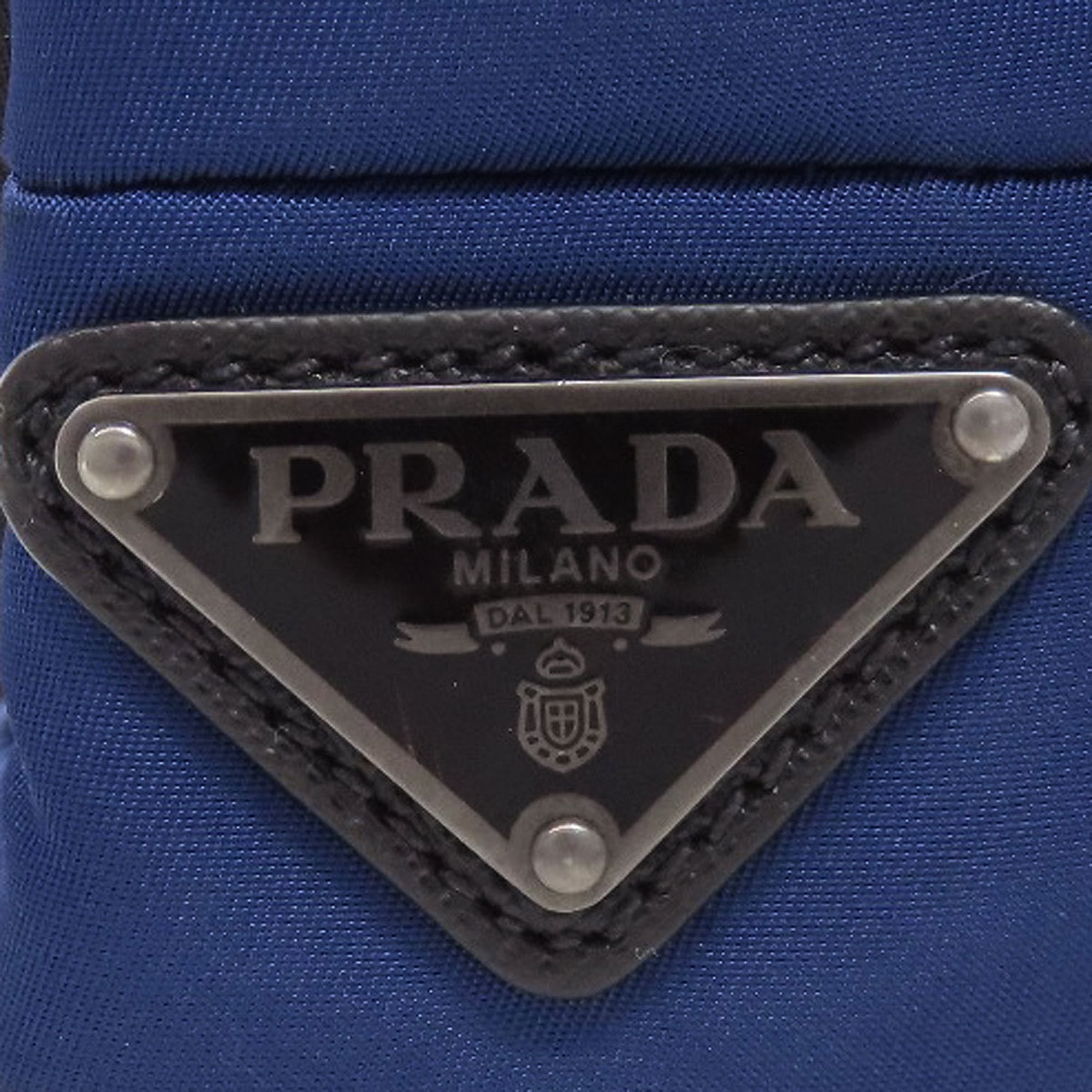 Prada logo hardware body bag nylon material women's
