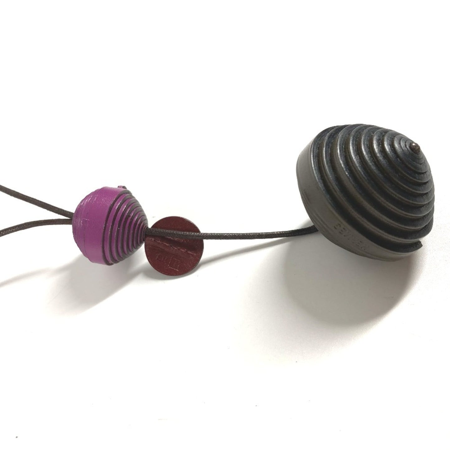 HERMES Jojoba Necklace, Accessory, Jewelry, Choker Leather, Women's, Purple