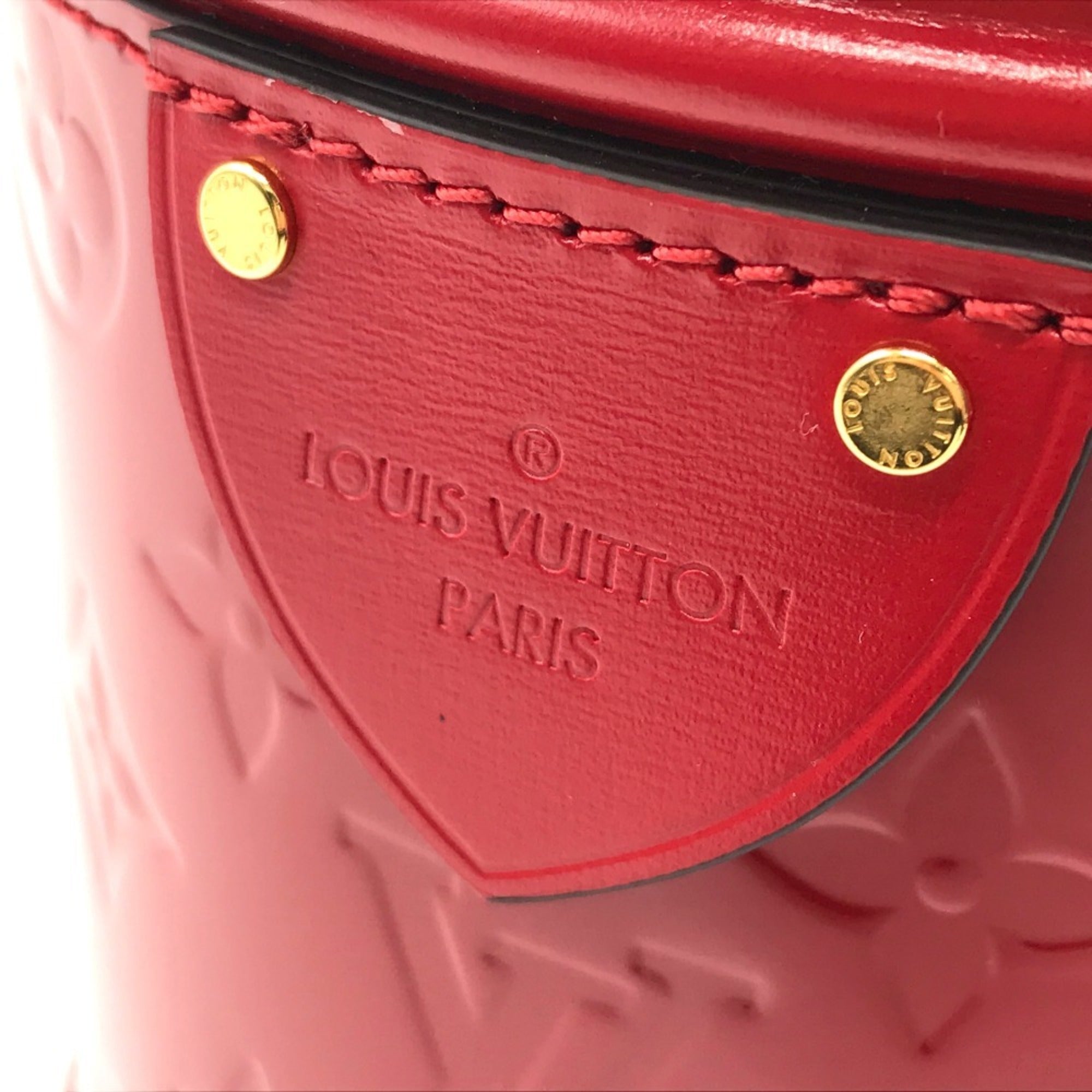 LOUIS VUITTON M53998 Monogram Vernis Cannes PM Handbag Patent Leather Women's Rouge Red — New - Store Return