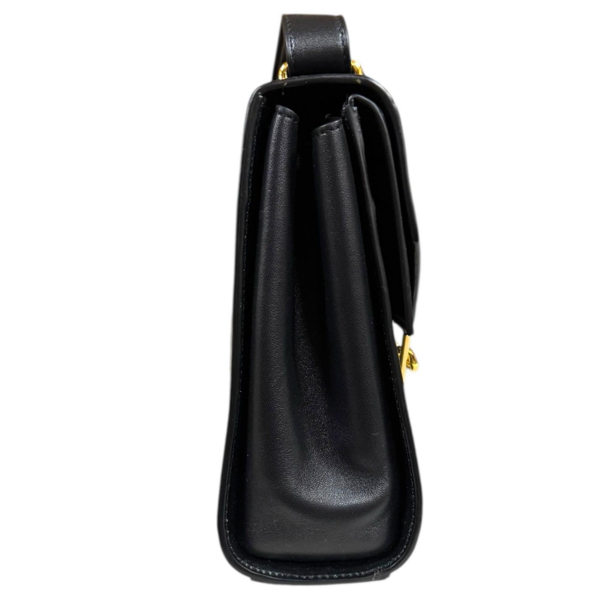 Pre-owned Bottega Veneta The Clip Shoulder Bag, Leather, Black, 652391, Women's.