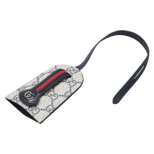 Gucci GG Supreme Web Charm Key Case 725220 Beige Multicolor PVC Leather Women's GUCCI