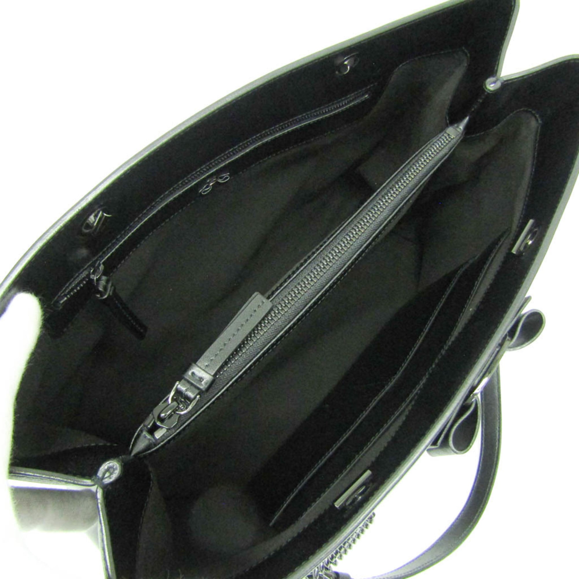 Salvatore Ferragamo Vara EZ-21 H500 Women's Leather Tote Bag Black