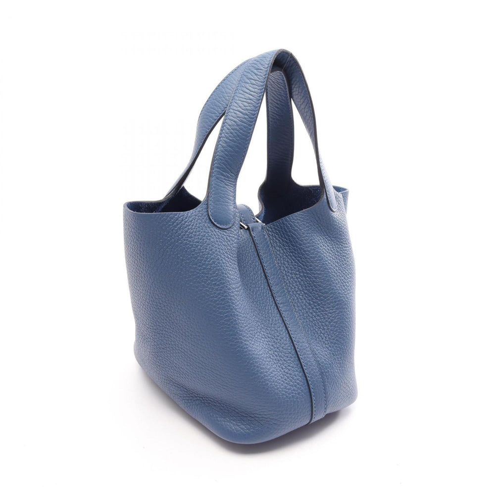Hermes Picotin Lock PM Blue Tie Handbag, Taurillon Clemence Leather, Women's — New - Store Return