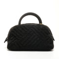 Prada suede Boston bag handbag in black