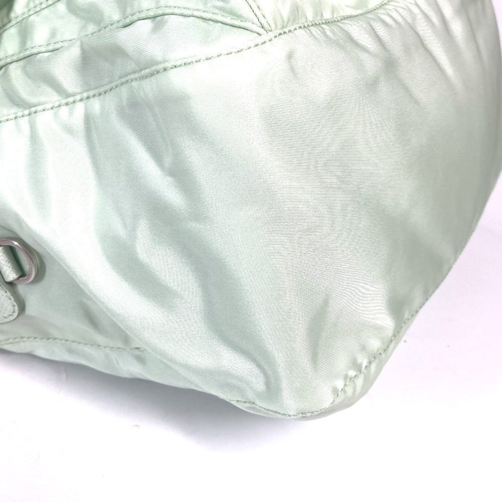 PRADA 1BD953 Triangle Plate Re-Nylon Shoulder Bag Nylon Women's ACQUA Aqua Green E-240920-15 — Like New