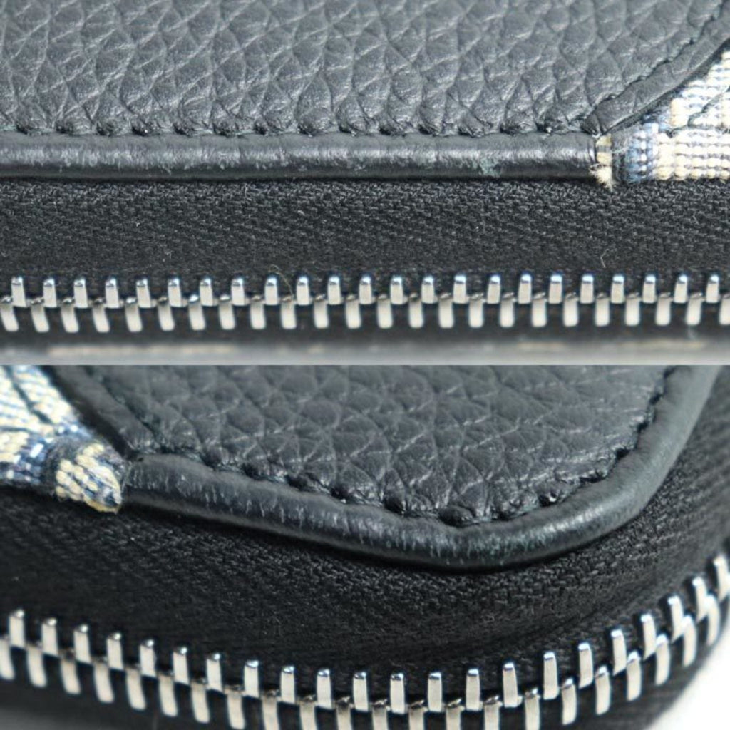 Christian Dior Pre-owned Dior Oblique Jacquard Long Zip Wallet, Navy, 2ADBC315YKS_H05E, Women's