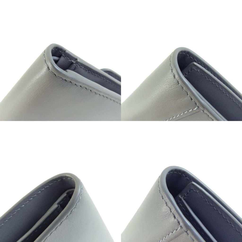 CELINE C Hardware Bifold Wallet Leather Women's