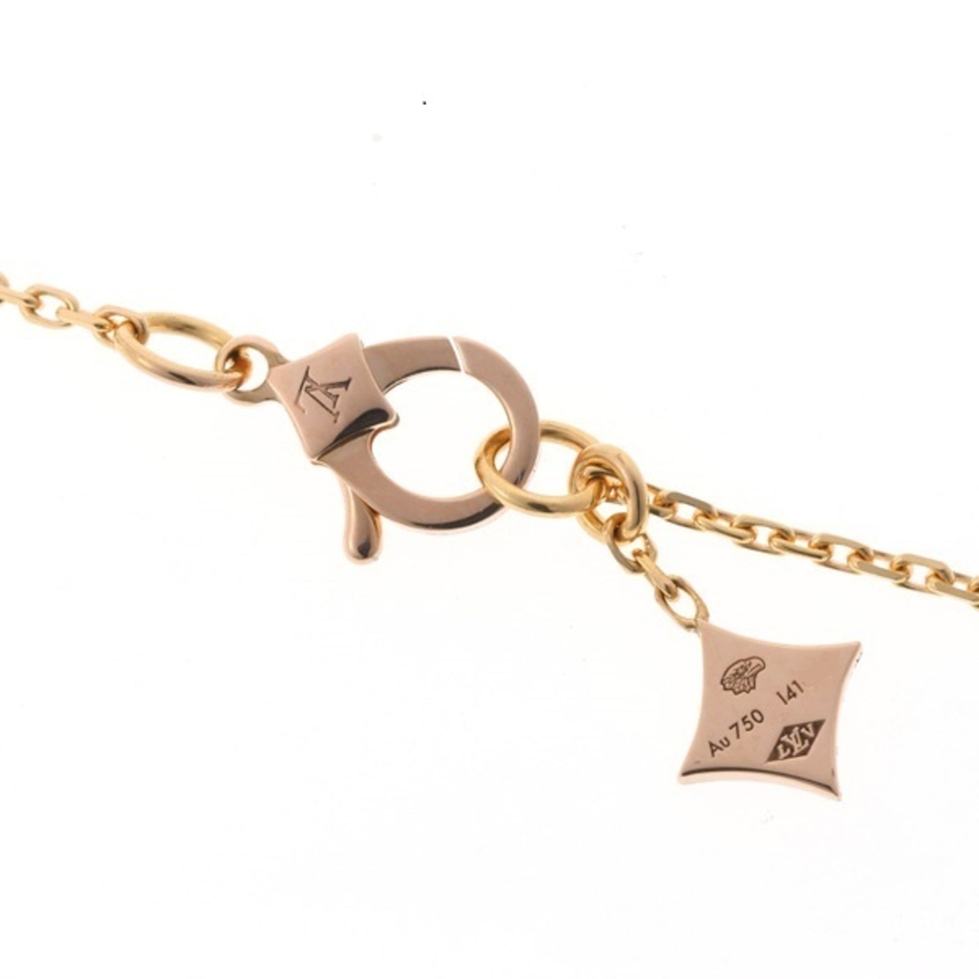 Louis Vuitton LV Diamond Star Pendant Necklace Q03842, 18K Pink Gold, Diamond, 42.5 cm — Like New