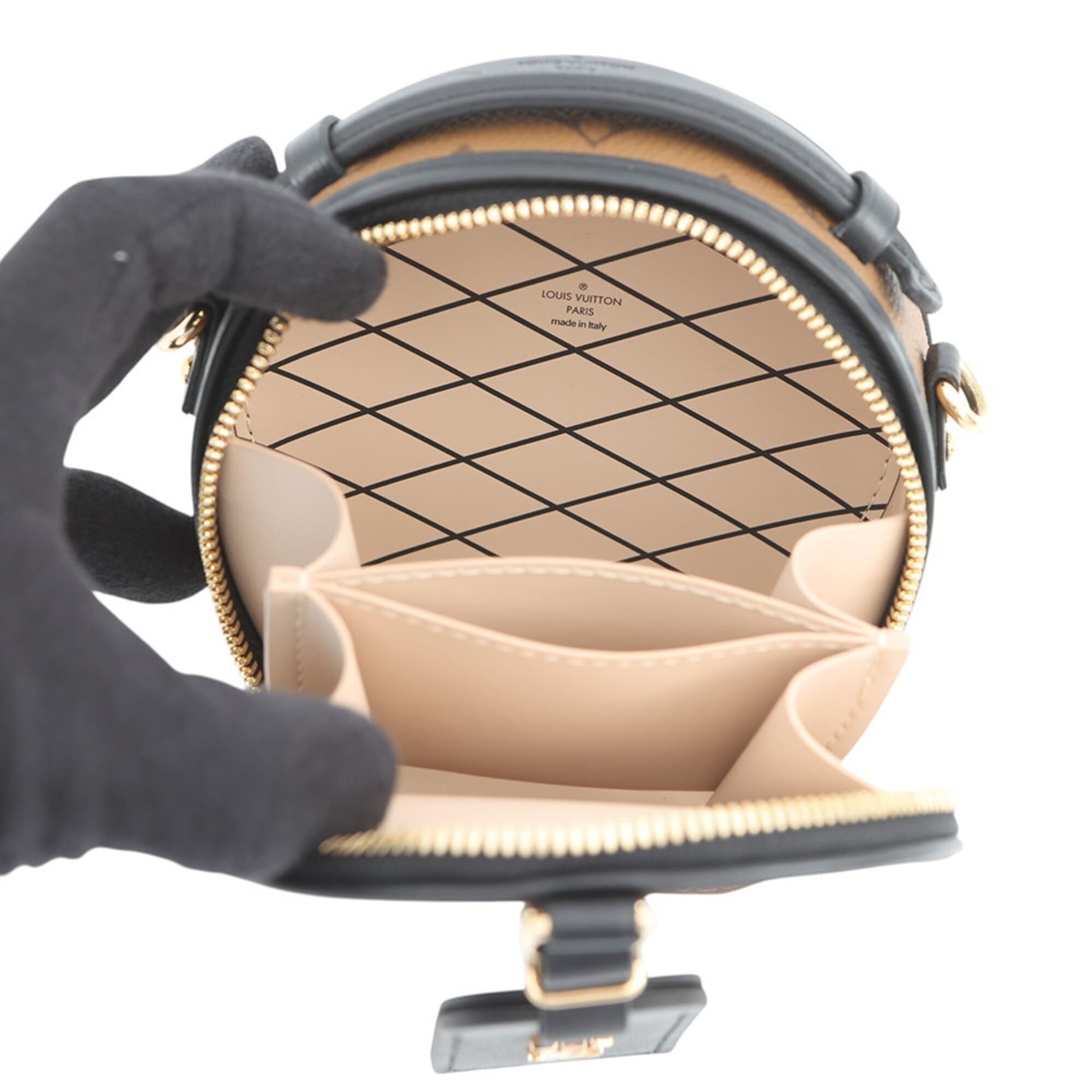 Louis Vuitton Shoulder Bag Monogram Reverse Mini Boite Chapeau M68276 LOUIS VUITTON 2-way Handbag — Like New