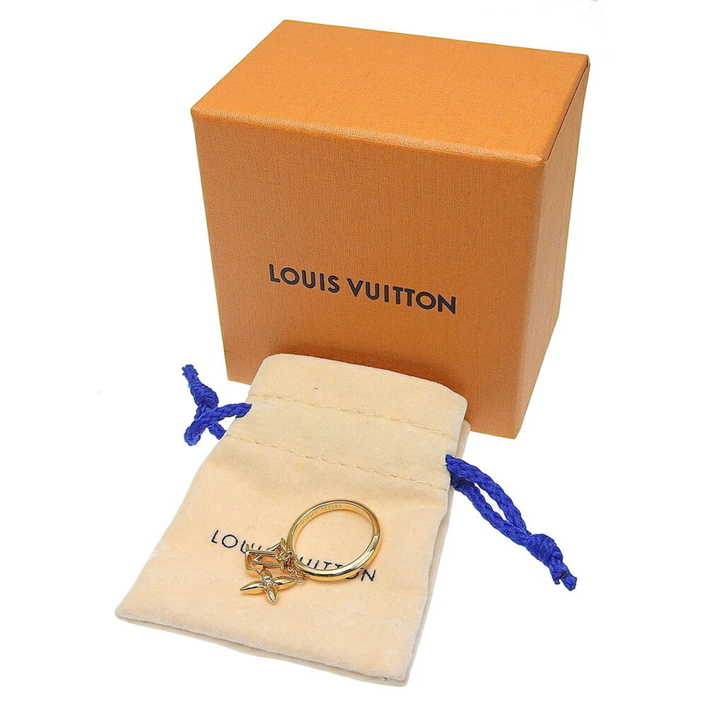 Louis Vuitton Louisette Signature Ring M1436S with Rhinestones, Size S (9.5) — Like New